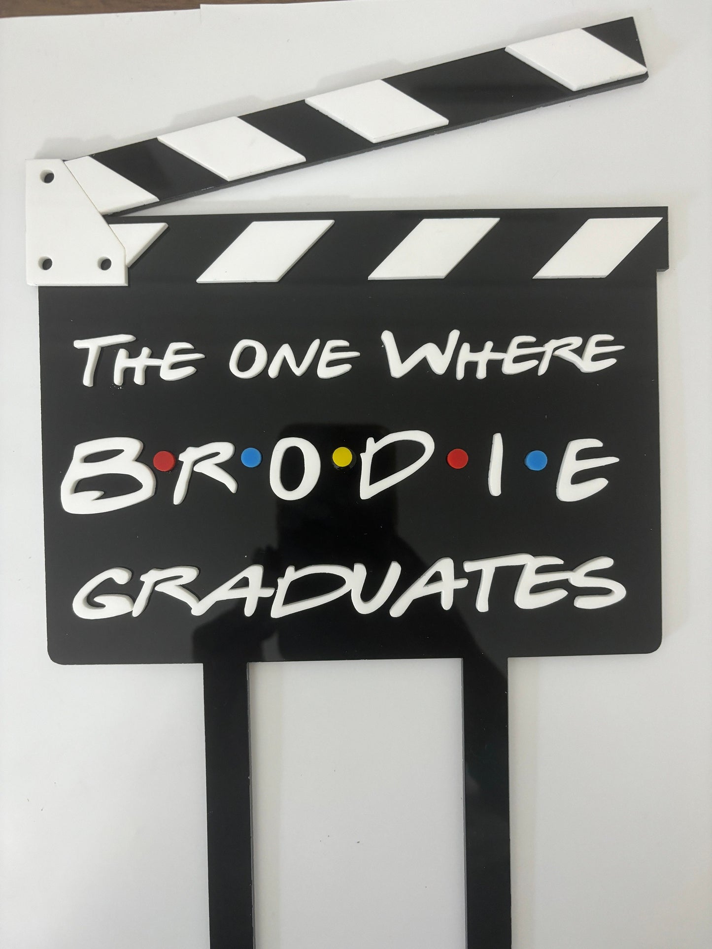 Friends theme personalised acrylic cake topper