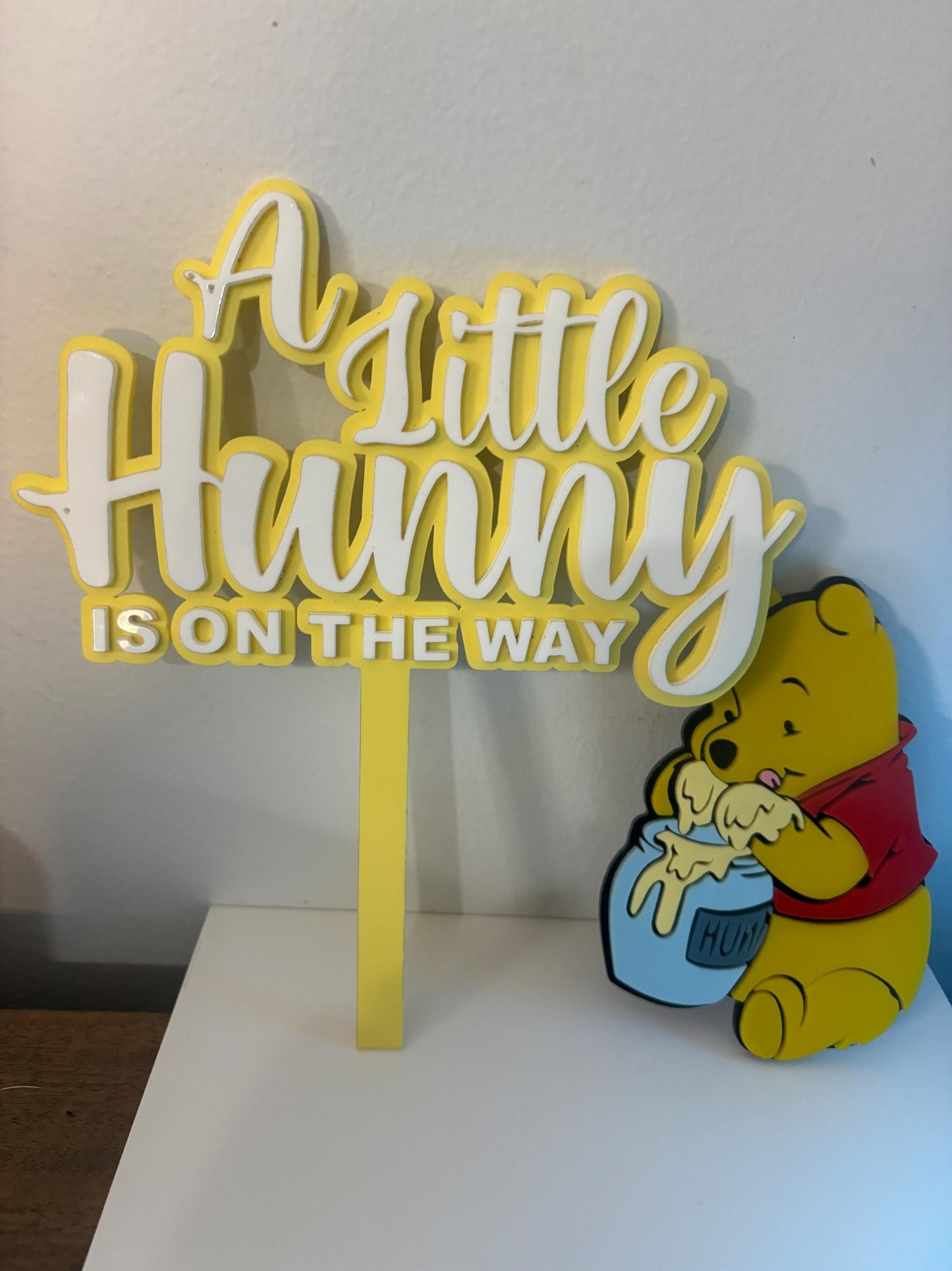 A little hunny is on the way cake topper