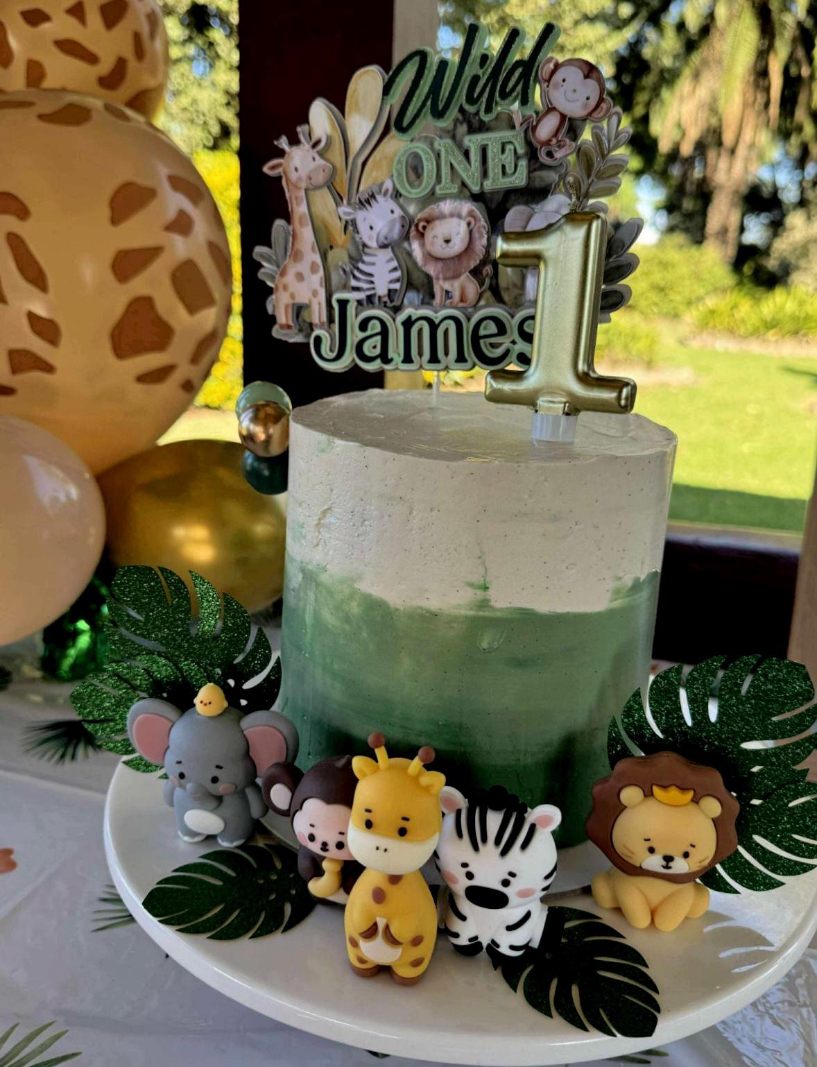 personalised wild one cake topper, first birthday