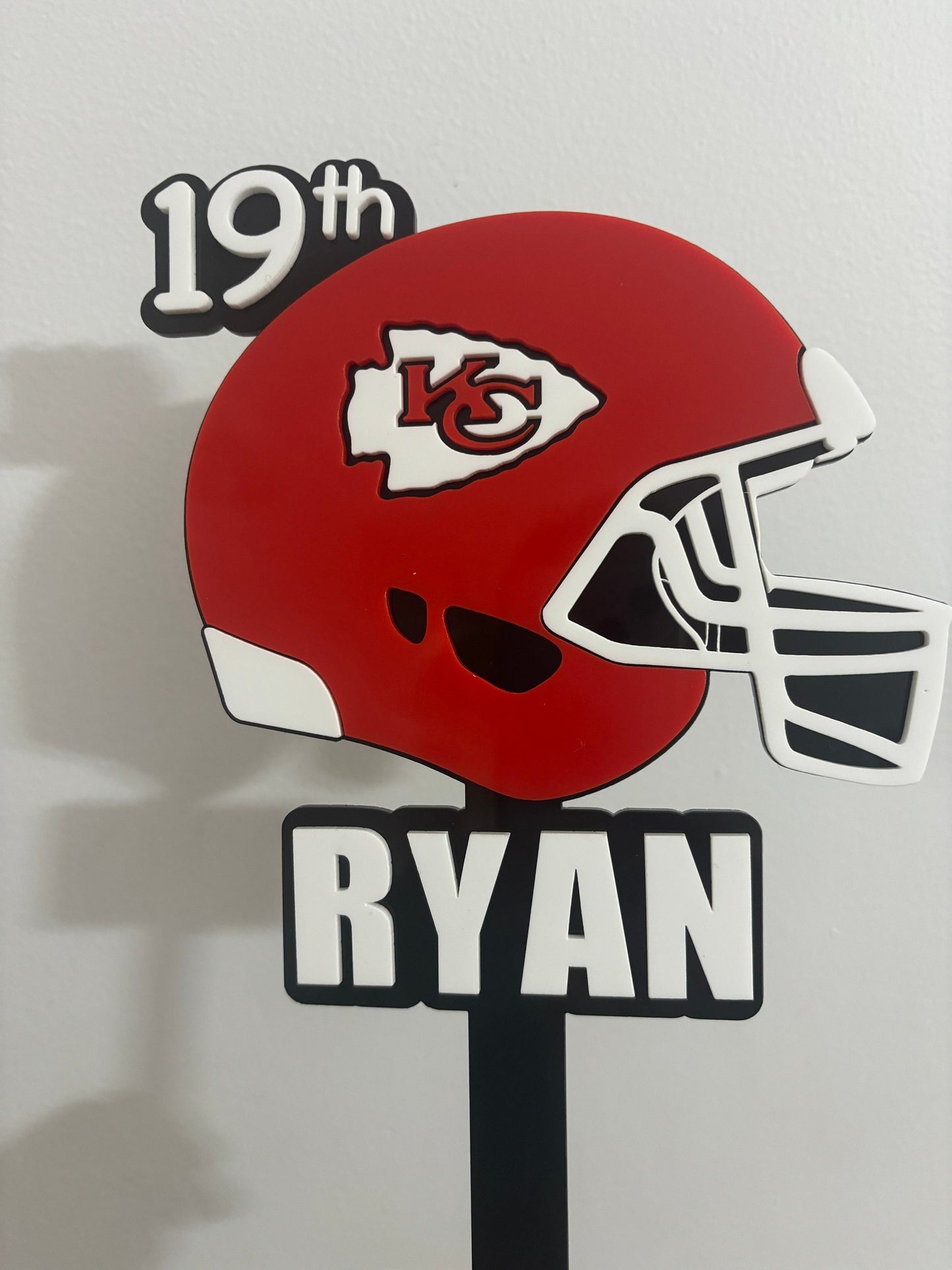Custom Kansas City Chiefs Cake Topper - Personalised with Name and Age