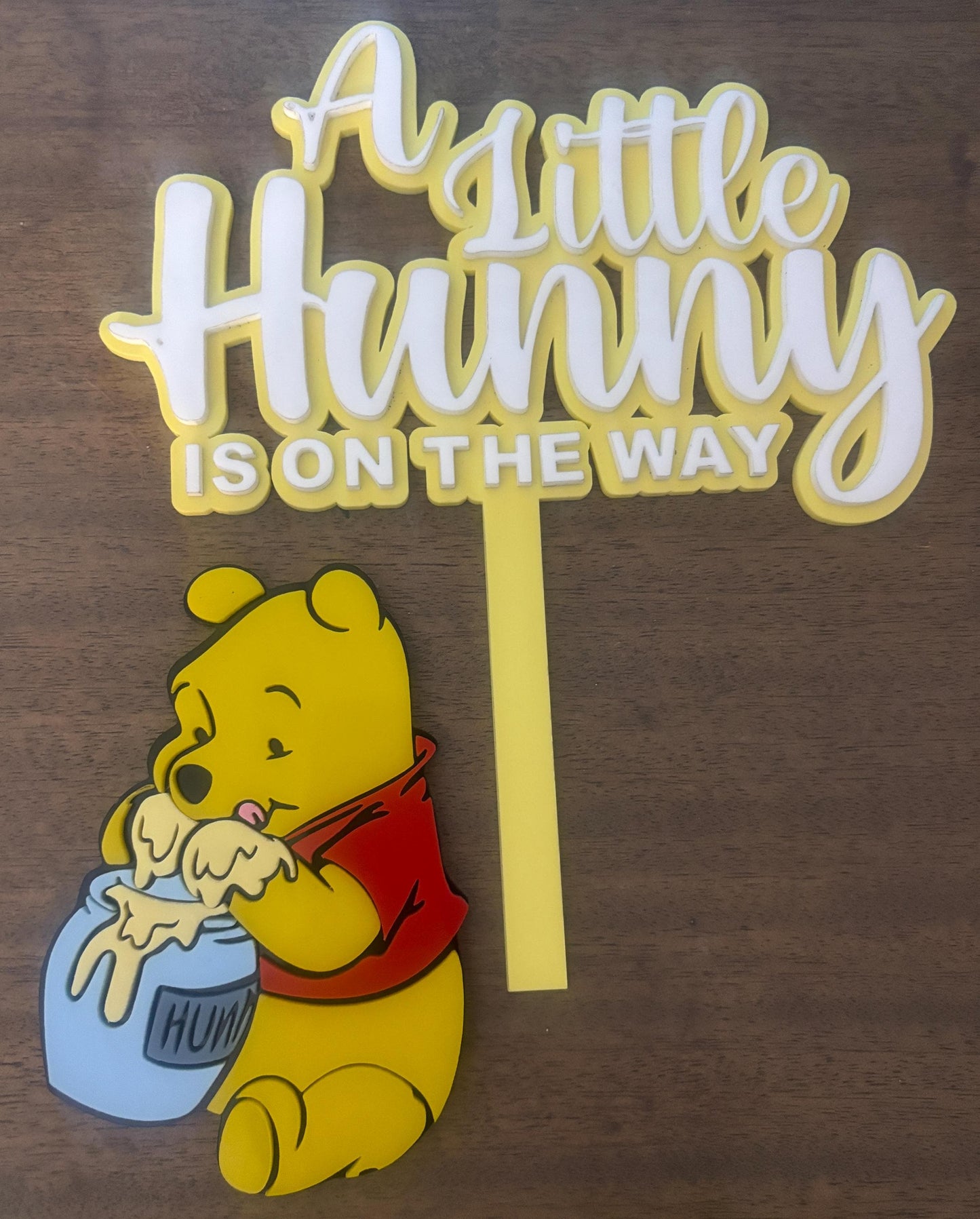 A little hunny is on the way cake topper