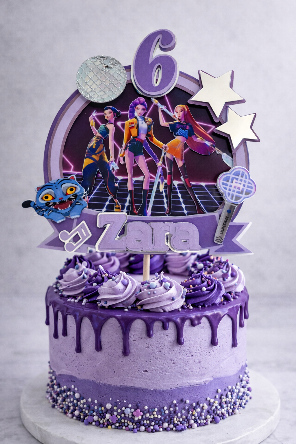 K-Pop Demons Cake Topper – Custom Name & Age