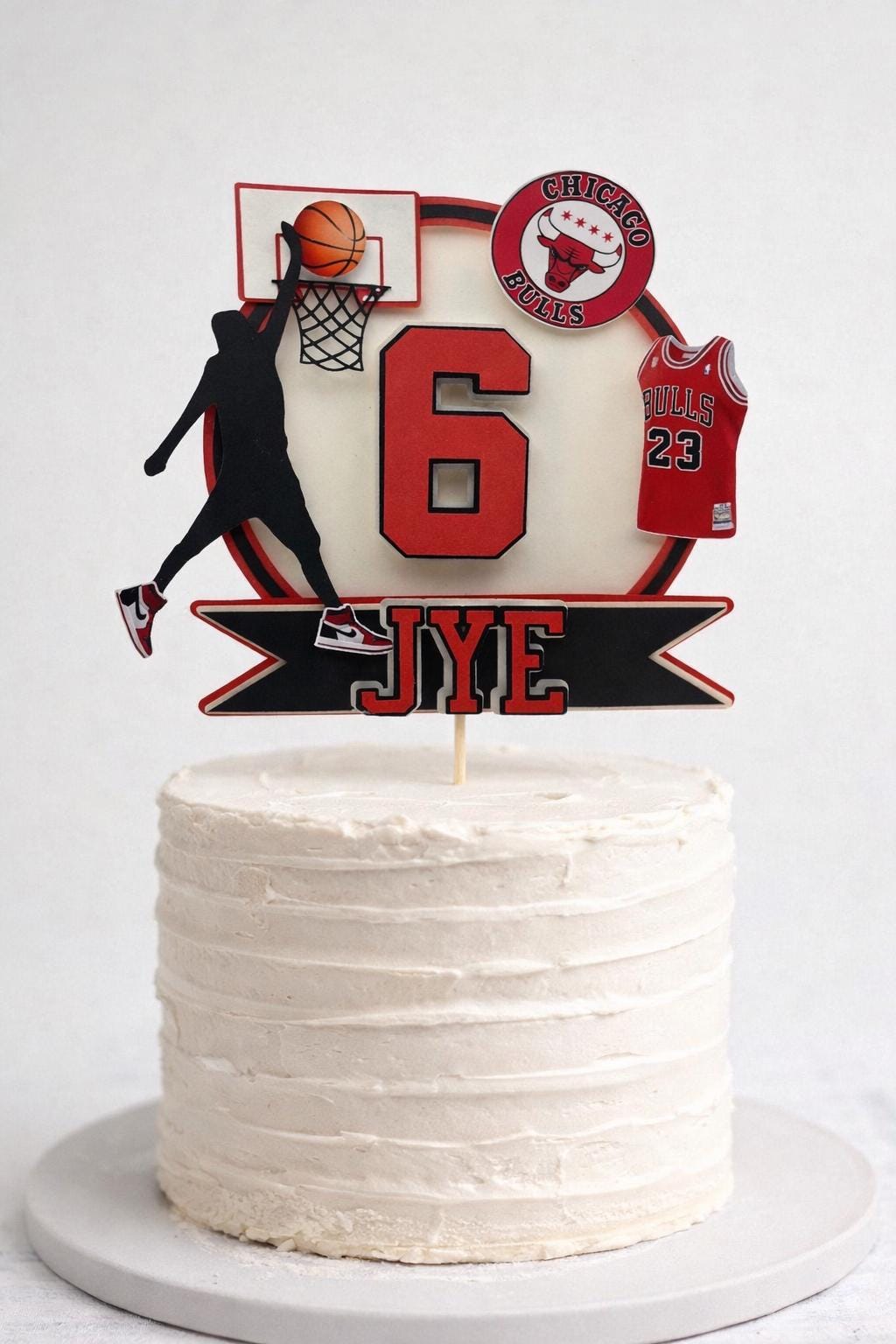 Chicago Bulls 3D  Personalised Cake Topper