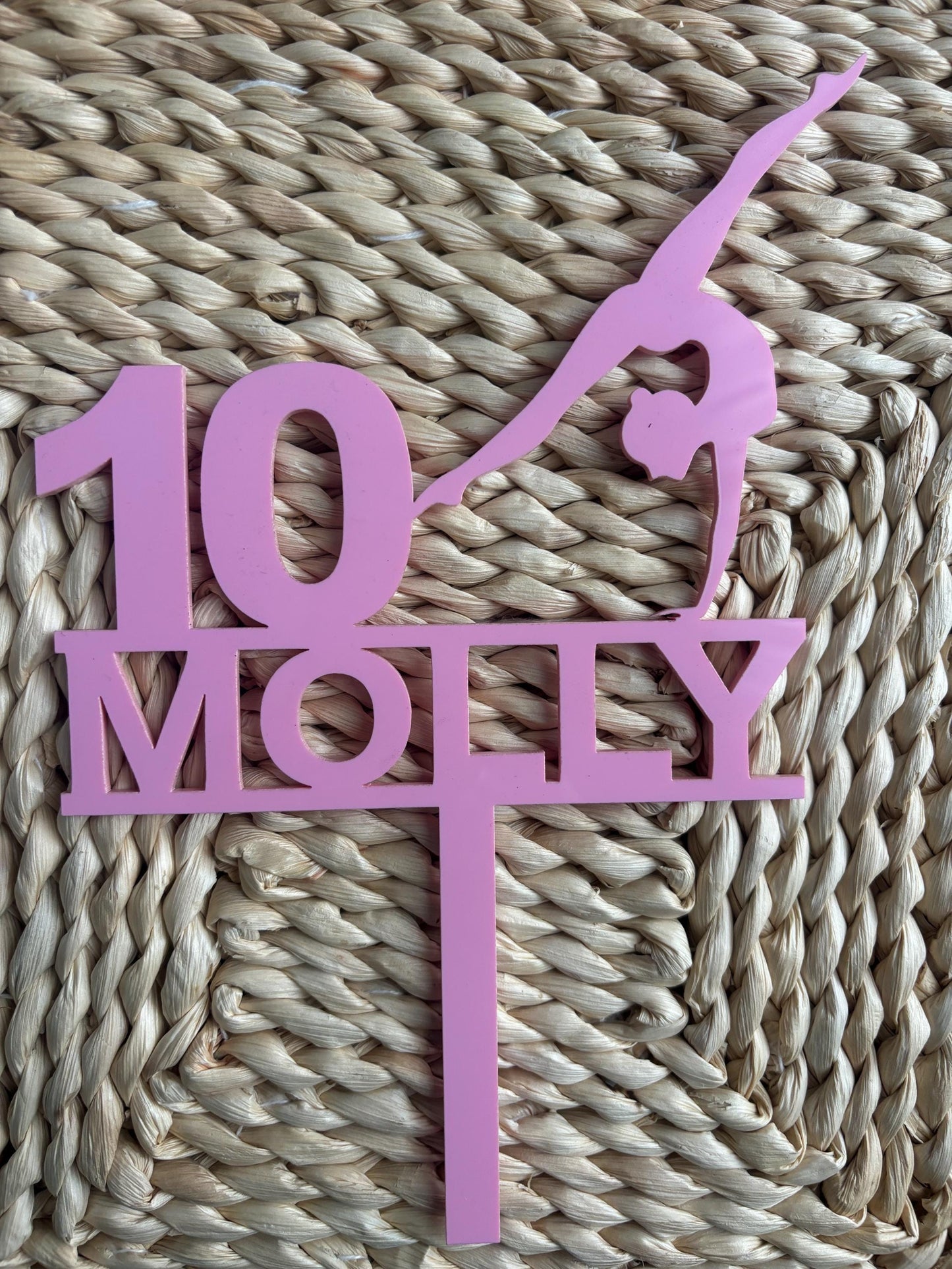 Gymnast Cake Topper- Personalised with age and name