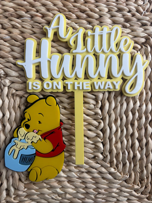 A little hunny is on the way cake topper