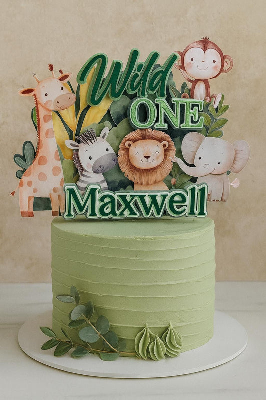 personalised wild one cake topper, first birthday