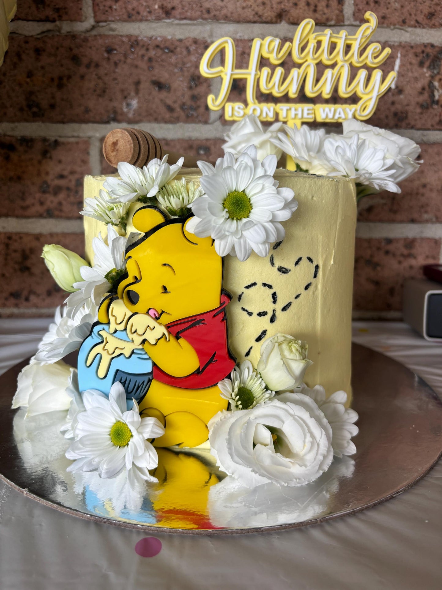A little hunny is on the way cake topper