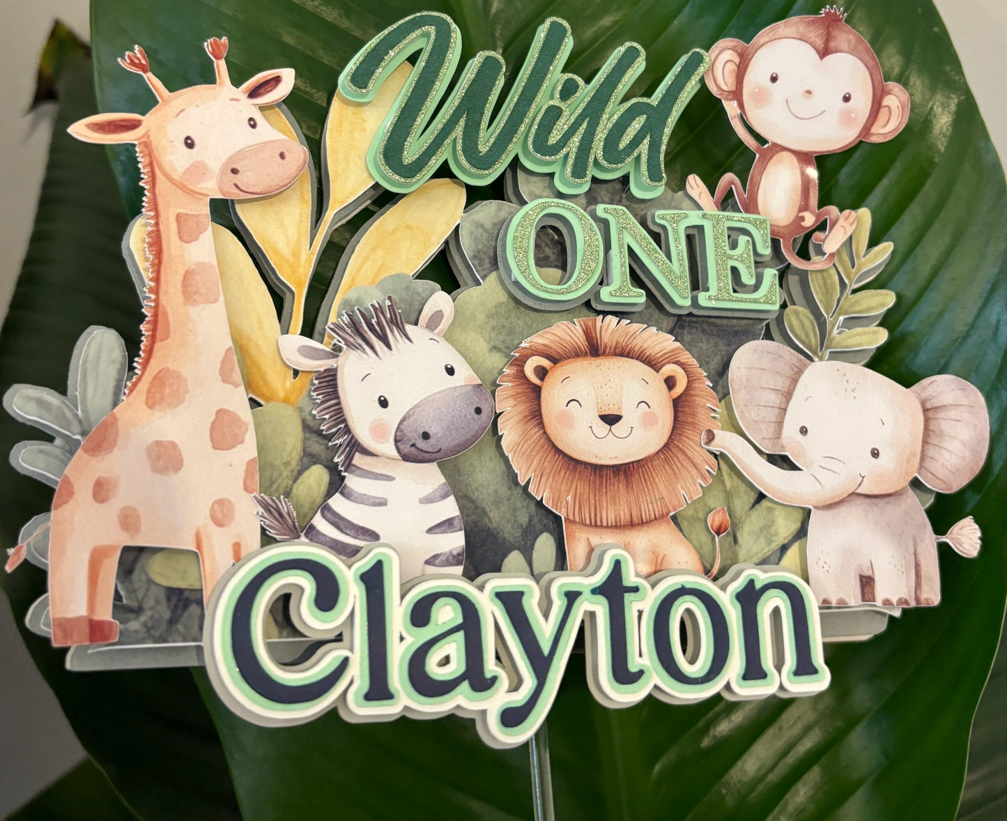 personalised wild one cake topper, first birthday