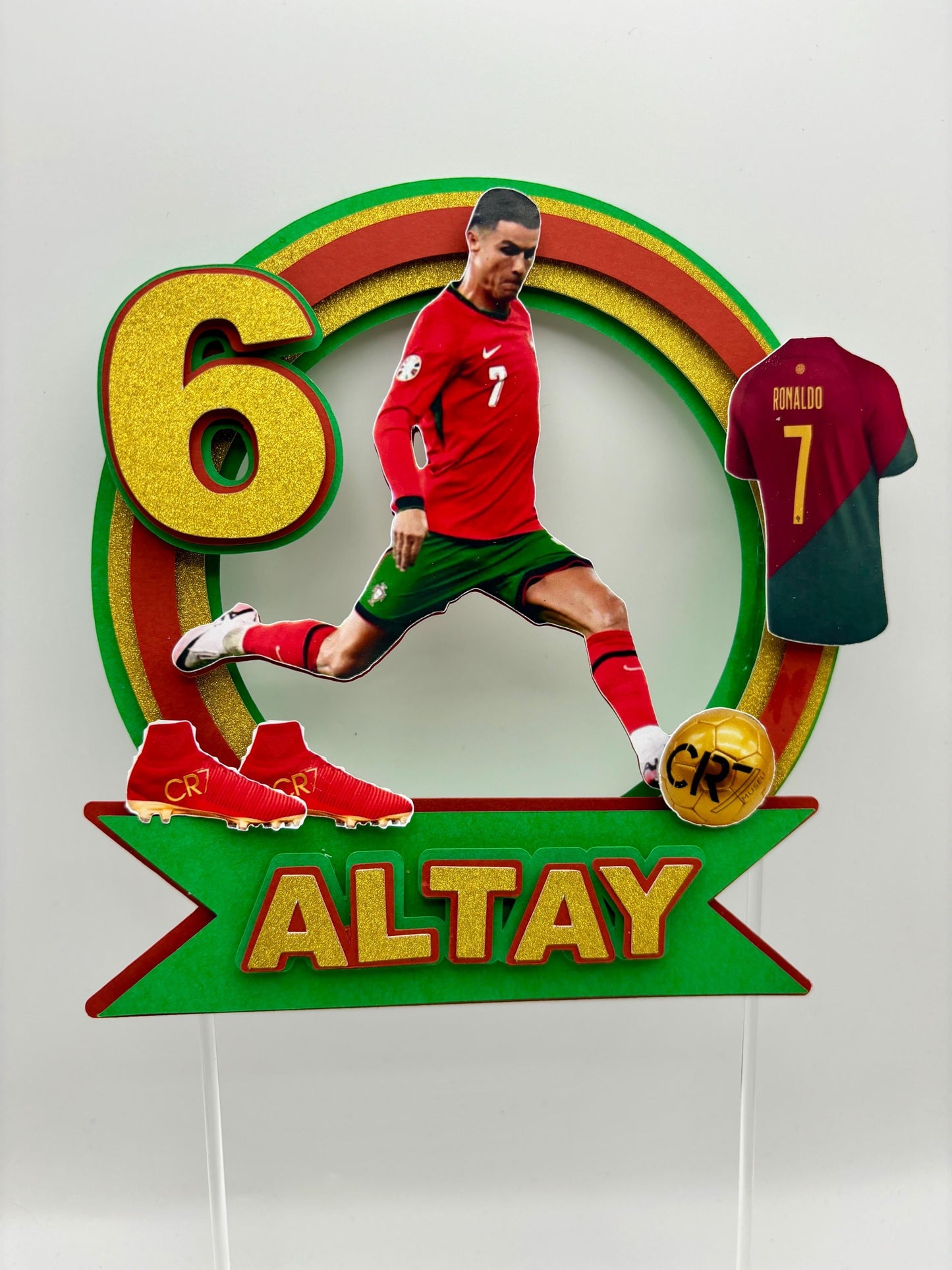 Ronaldo Cake Topper - Soccer Birthday