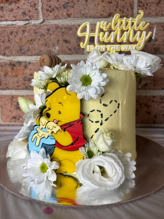 A little hunny is on the way cake topper