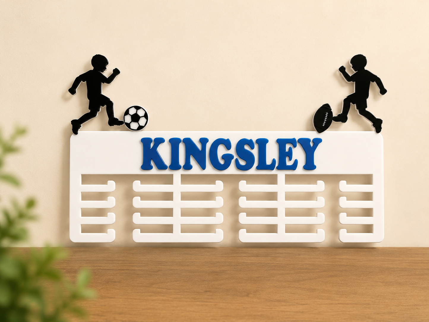 Personalised Sports Medal Holder – Custom Name Display Rack, Acrylic Hanger