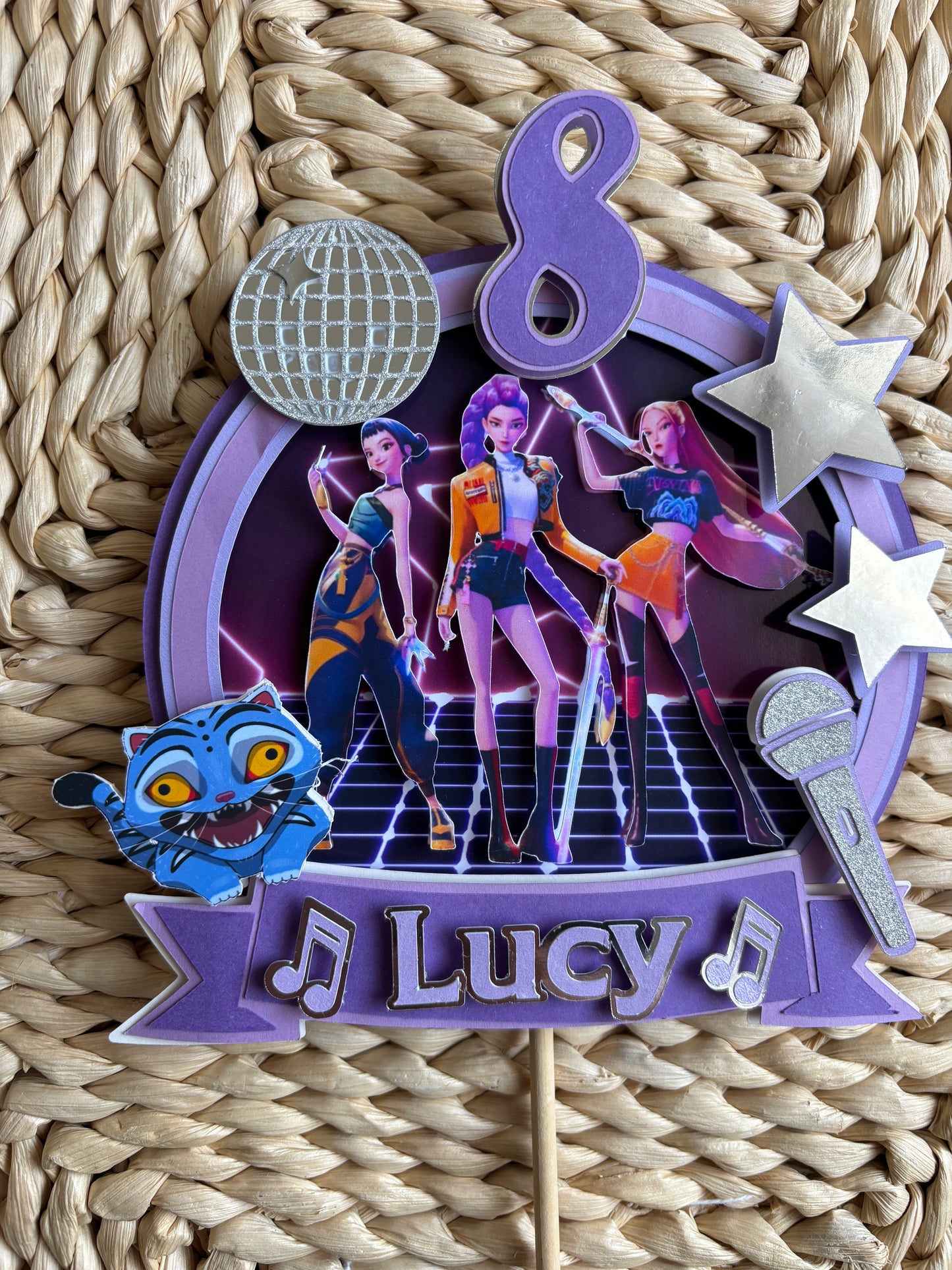 K-Pop Demons Cake Topper – Custom Name & Age