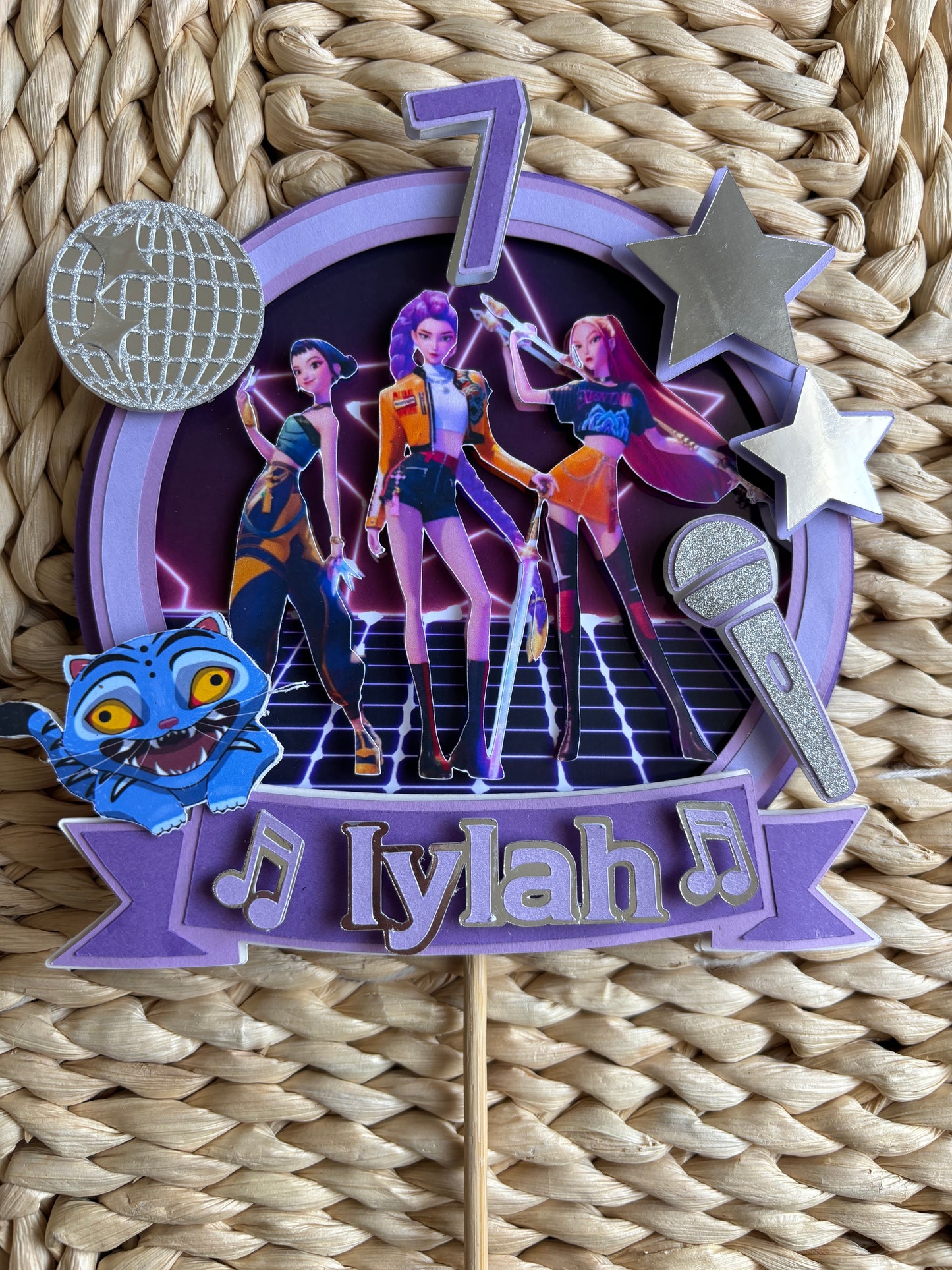 K-Pop Demons Cake Topper – Custom Name & Age