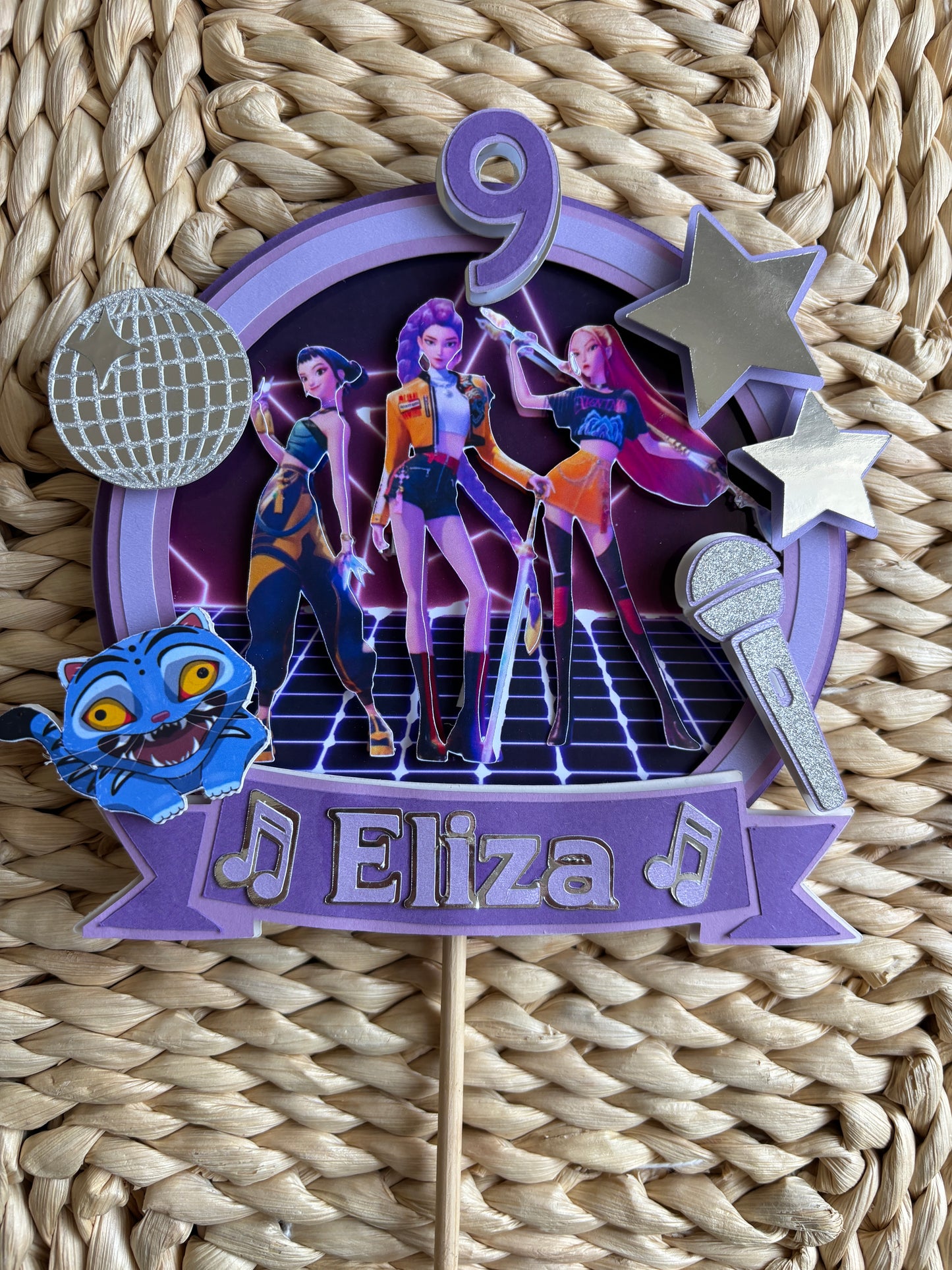 K-Pop Demons Cake Topper – Custom Name & Age