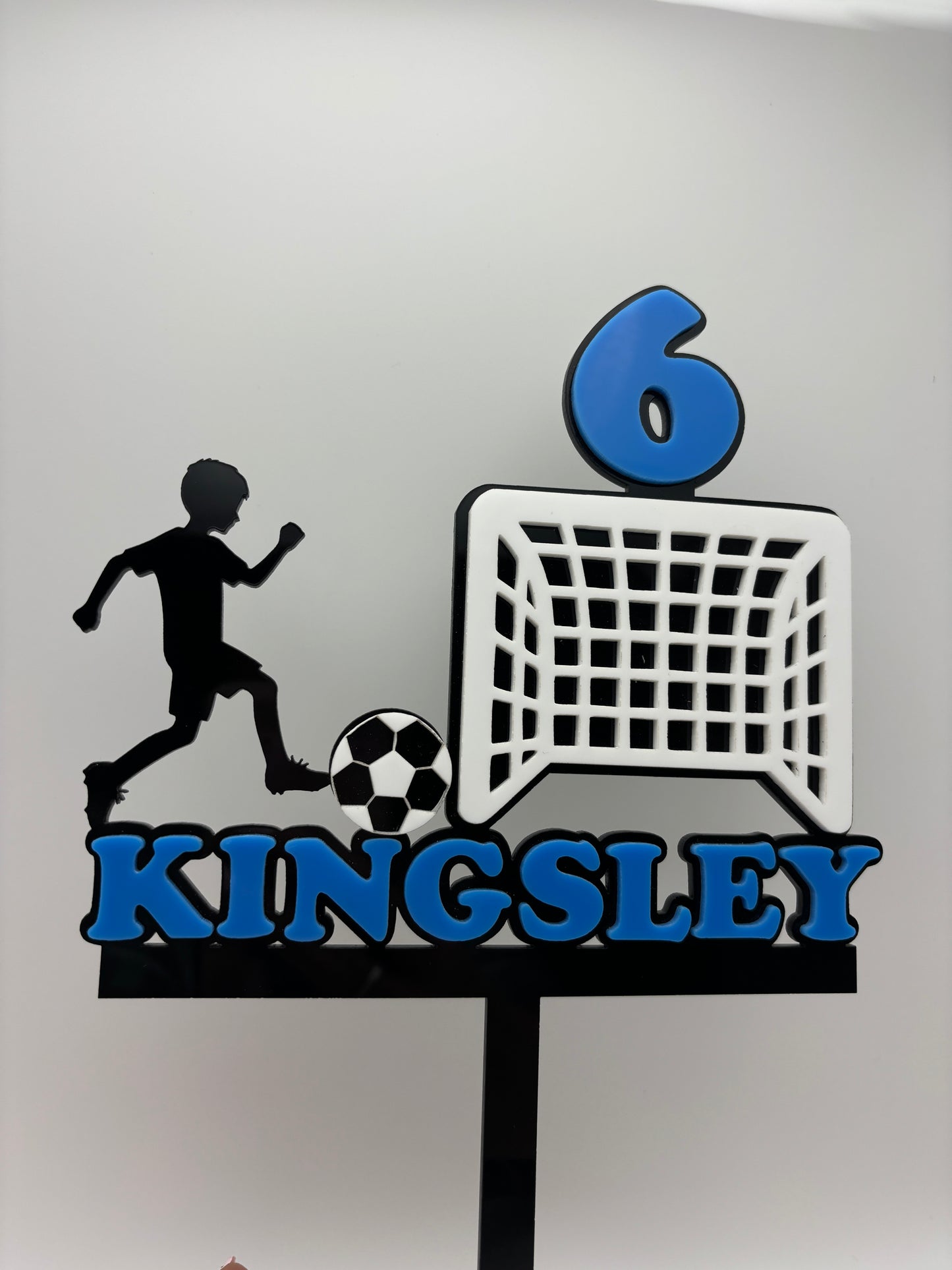 ⚽ Personalised Soccer Cake Topper – Custom Name & Age