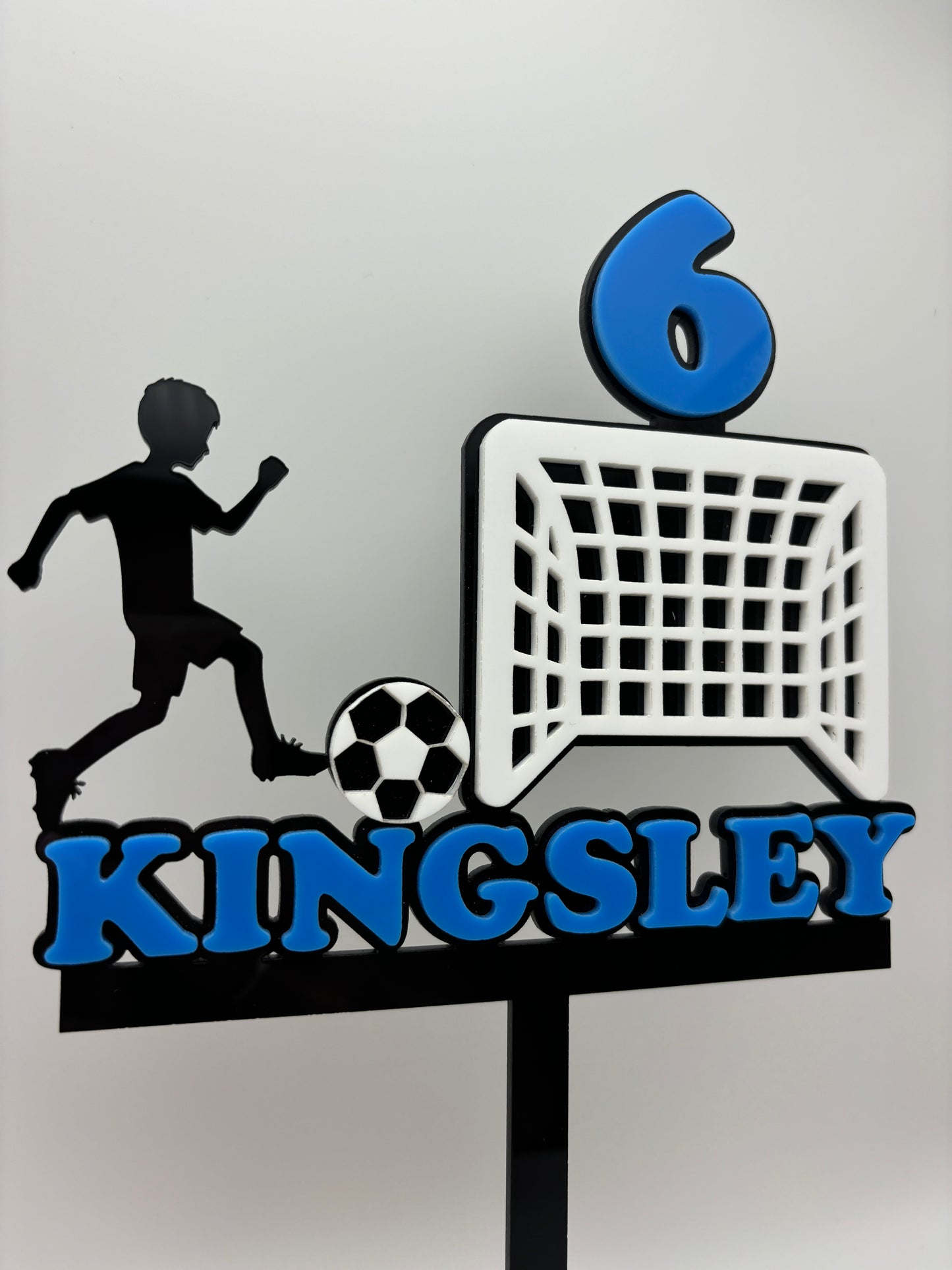 ⚽ Personalised Soccer Cake Topper – Custom Name & Age