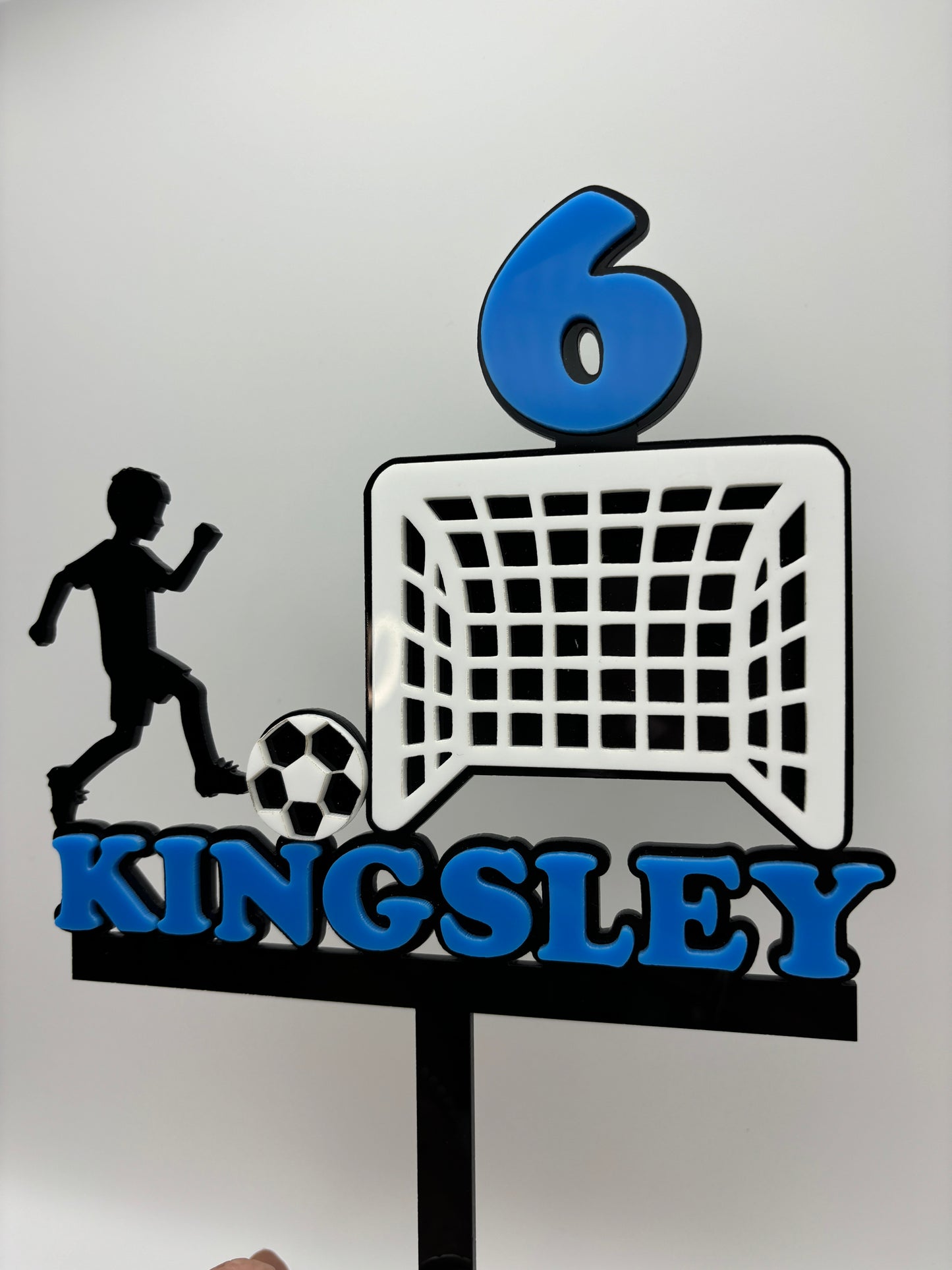 ⚽ Personalised Soccer Cake Topper – Custom Name & Age