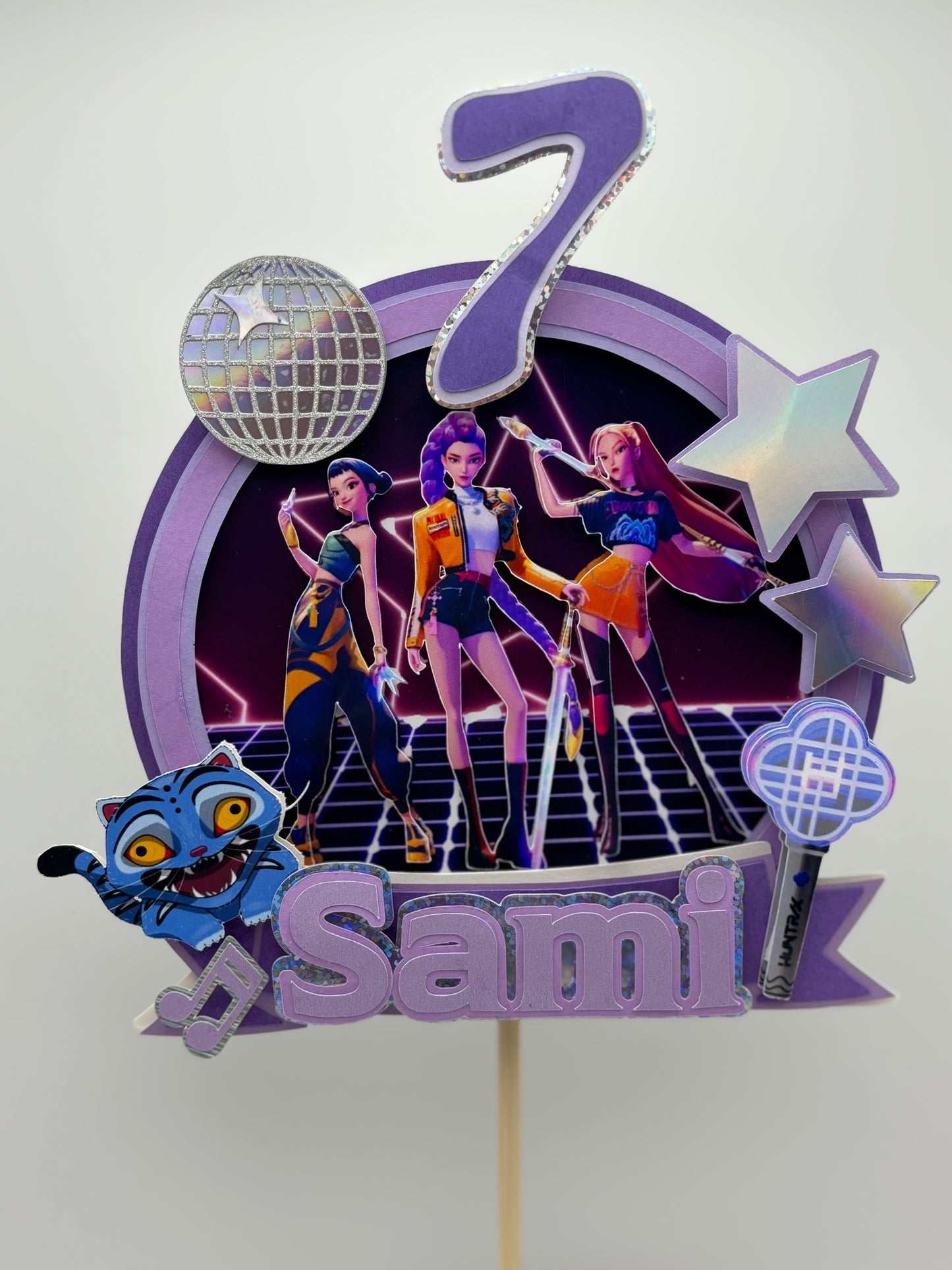 K-Pop Demons Cake Topper – Custom Name & Age