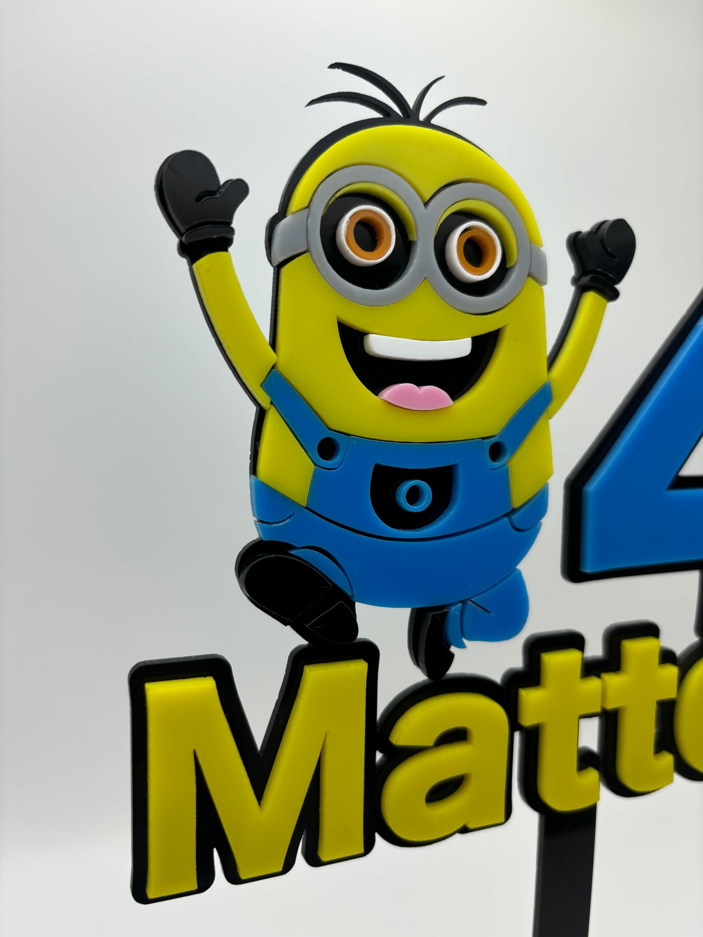 Personalised Minion Birthday Cake Topper | Custom Name & Age