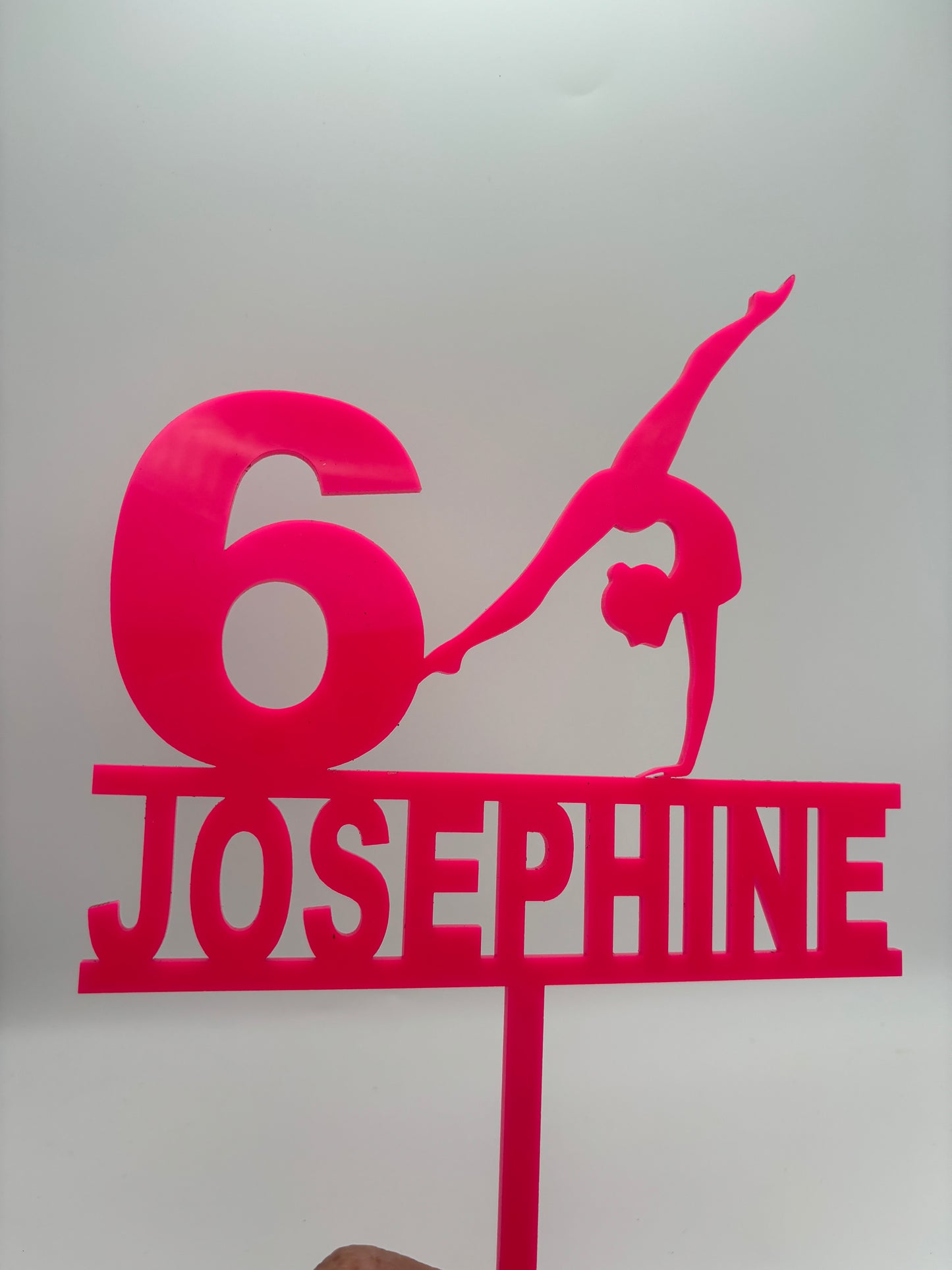 Gymnast Cake Topper- Personalised with age and name