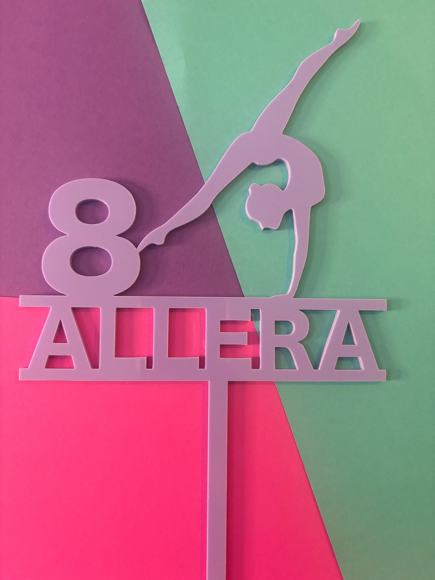 Gymnast Cake Topper- Personalised with age and name