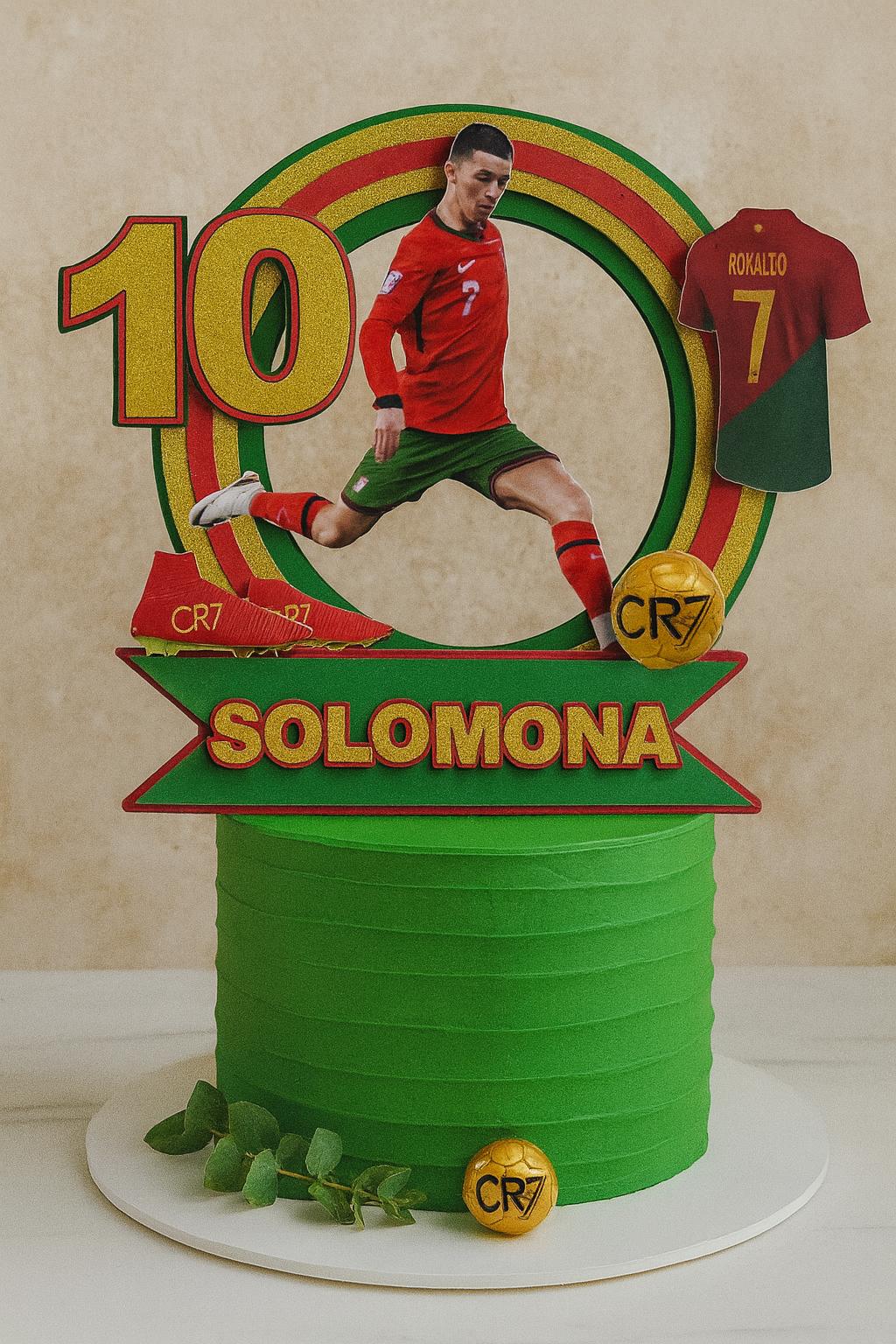 Ronaldo Cake Topper - Soccer Birthday