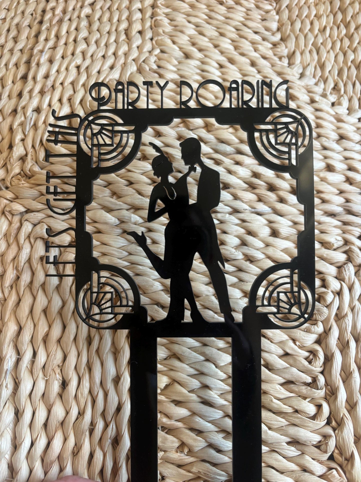 Elegant Gatsby Cake Topper - 1920s Hollywood Theme